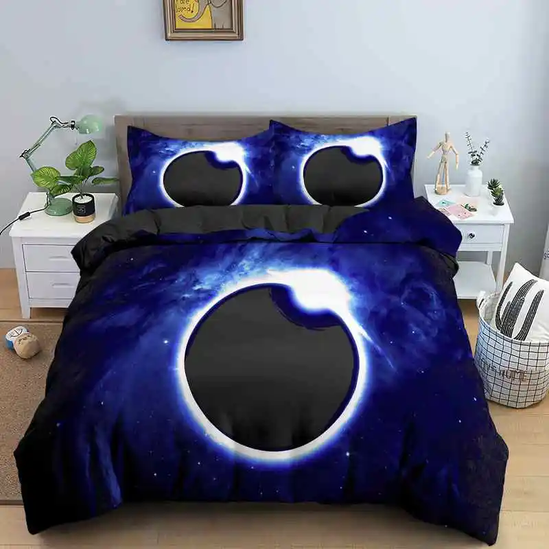

3D Galaxy Sky Bedding Set Universe Outer Space Duvet Cover Printed Home Bedroom Decoration Bed Bedclothes Twin Full Size