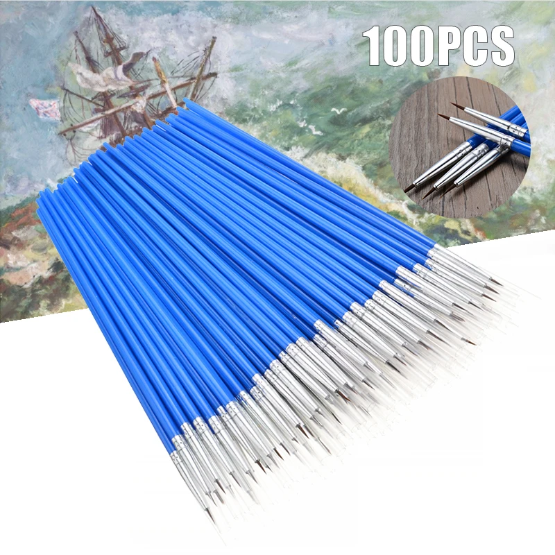 100pcs/set Micro Extra Fine Detail Painting Brushes Art Craft Paint Brushes for Traditional Chinese Painting Oil Painting