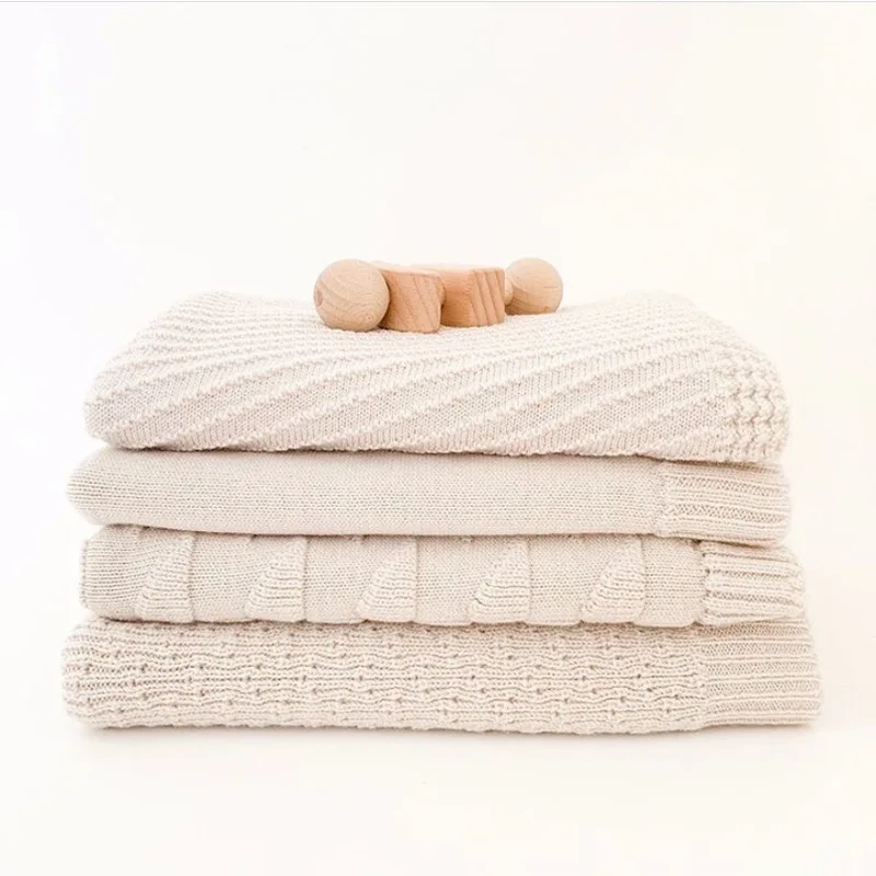 

Baby Blanket Knitted Baby Swaddle Wrap Super Soft Sofa Throw Blankets Infant Crib Bedding Quilt Stroller Blanket Baby Swaddle