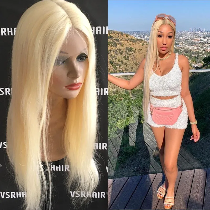 Vsrhair 180% Density Jewish Wigs Blonde Lace Frontal Wig Human Hair Wig 10 24Inch 13*1 Lace Front Wig For White Women