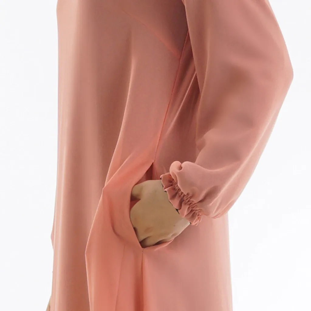 Длинная мусульманская женская одежда с обеих сторон Макси-Платья из Дубая Летняя