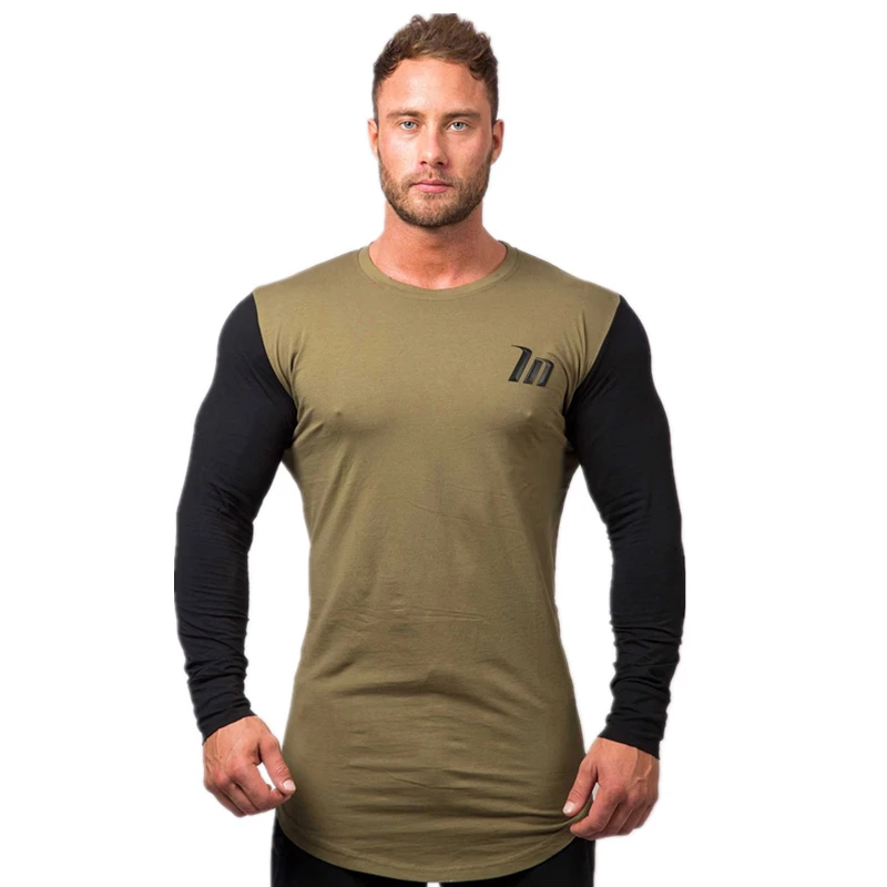 2019 шить модная футболка для девочек Длинные рукава Осень тренажерные залы