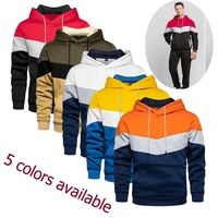 2021 brand mens patchwork sweater hoodie casual plus size fleece streetwear fashion autumn and winter sweatshirt menjacket