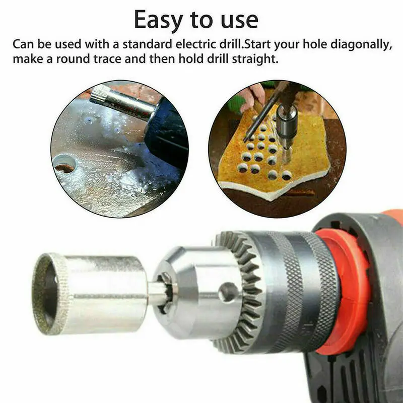 

Hardness Hole Saw 10pcs Drill Bits 38-50mm Ceramic Porcelain Cutting Tiles