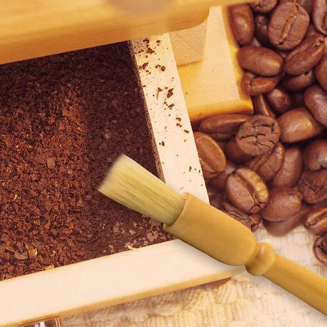 

2 Pcs Coffee Grinder Cleaning Brush Wood Dusting Brush for Espresso Stations and Equipment