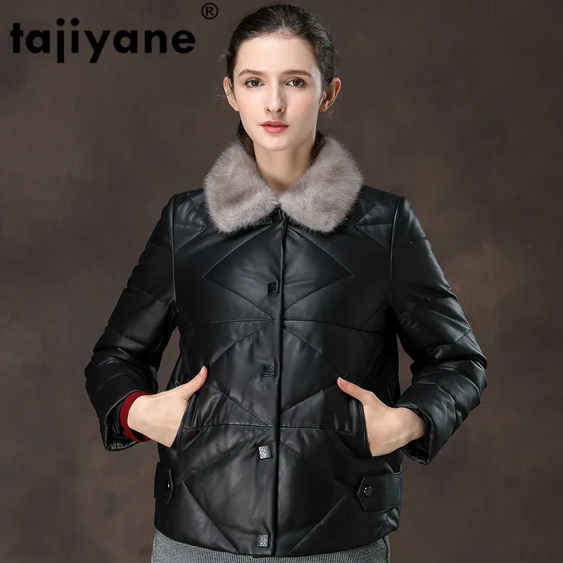 Куртка из натуральной кожи осенне зимнее пальто женская одежда 2020 норковый