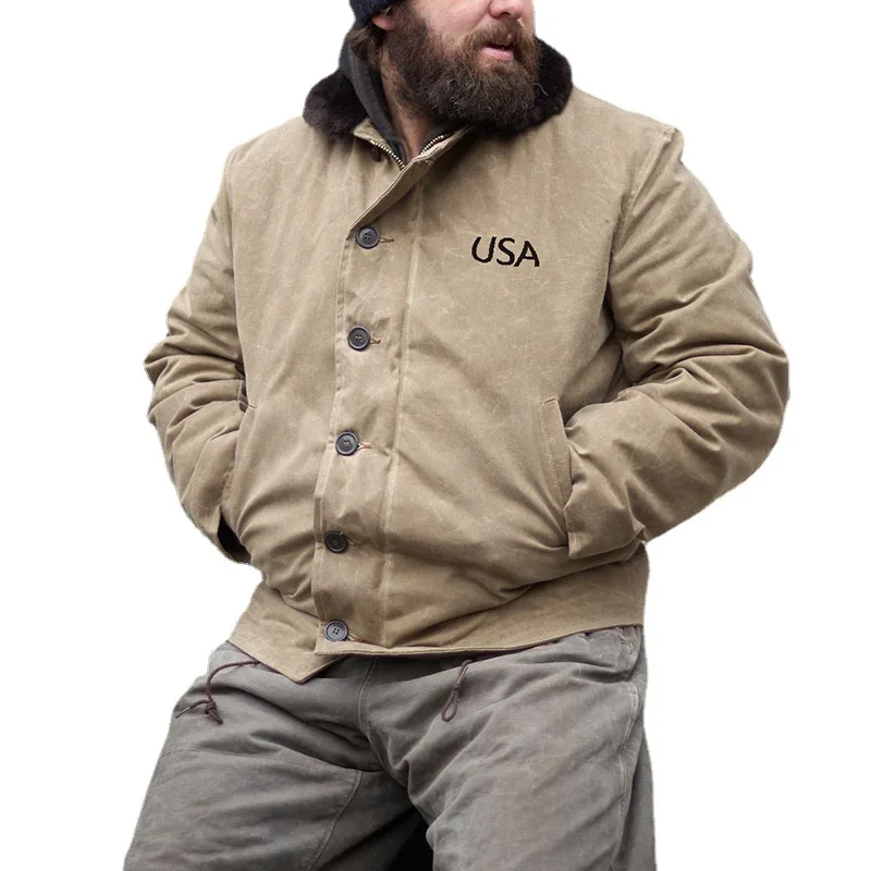 

Fashion Mens Jacket 2021 Autumn Winter Jacket for Men Cotton Wadded Jacket Casual Vintage Winter Jacket Men