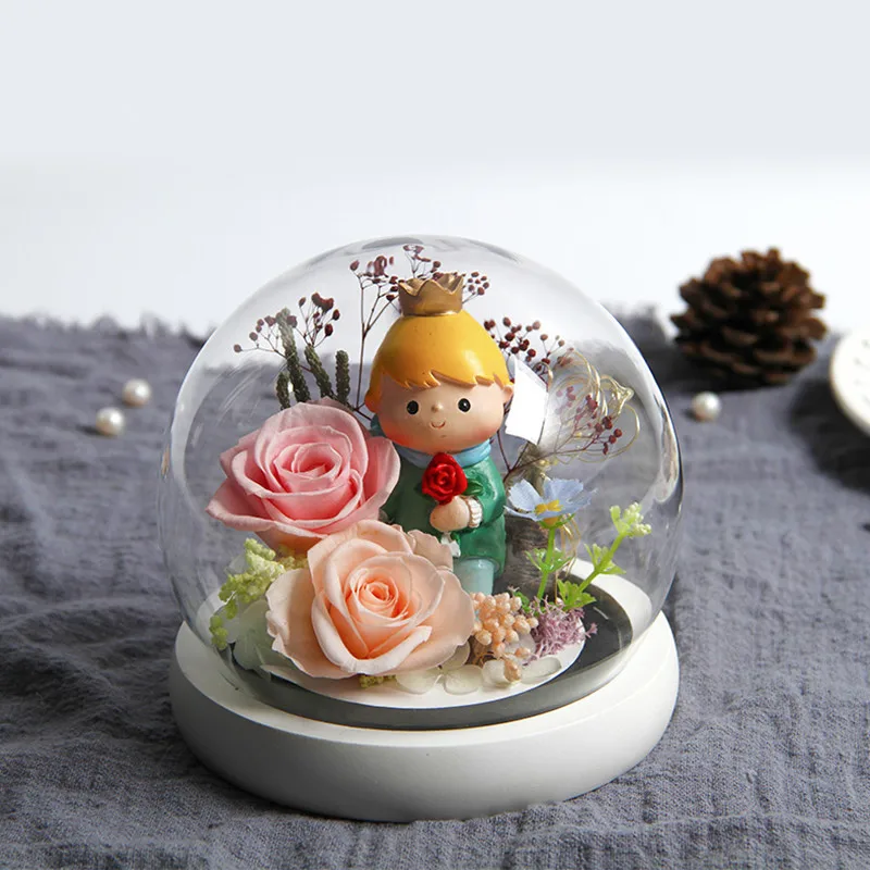 

Диаметр = 20 см белое основание большой размер круглая стеклянная купольная ваза украшение дома креативная крышка сделай сам подарок на день...