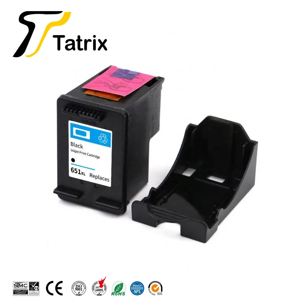 Tatrix восстановленный картридж замена для HP651 651XL HP Deskjet 5575 5645 officejet 202 252 принтер