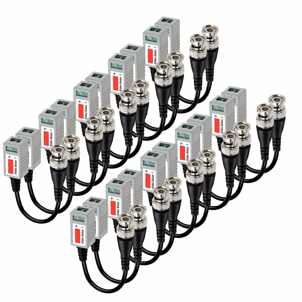 

AHD/CVI/TVI скрученный BNC CCTV Video Balun пассивные трансиверы UTP Balun BNC Cat5 CCTV UTP Video Balun до 3000 футов диапазон