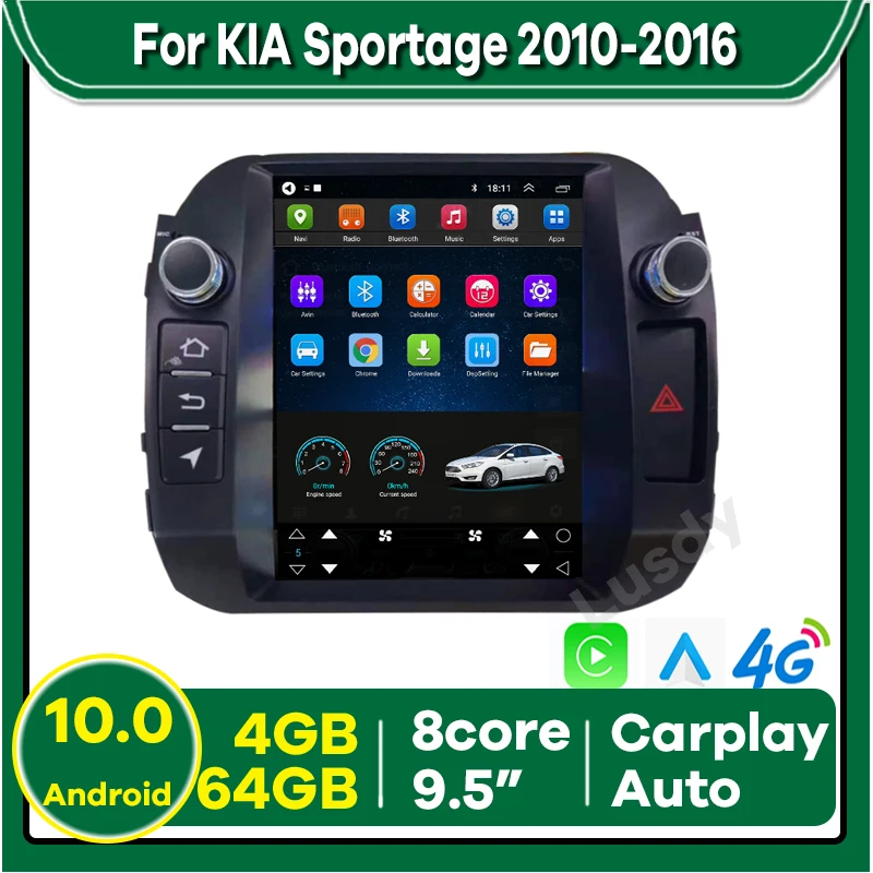 Автомобильный мультимедийный GPS-навигатор экран 9 5 дюйма Android 10 4 + 64 ГБ |