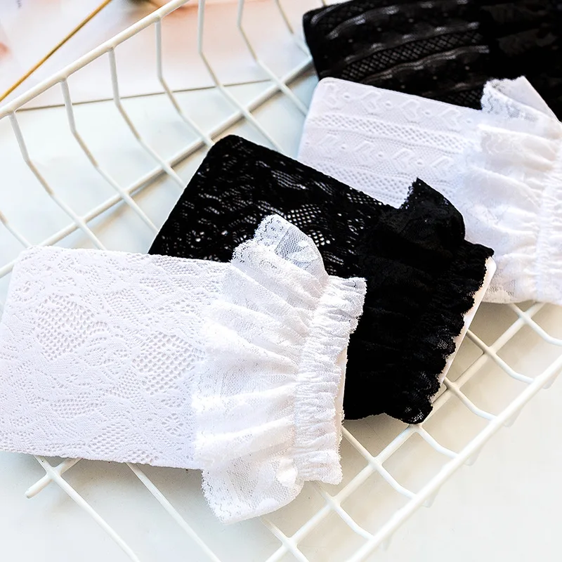 

Women lolita socks Girl lovely lace stockings hollow out love heart ankle socks