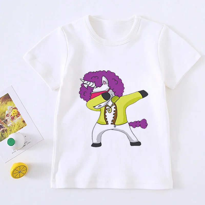 Футболка для мальчиков и девочек летняя детская футболка с радужным принтом
