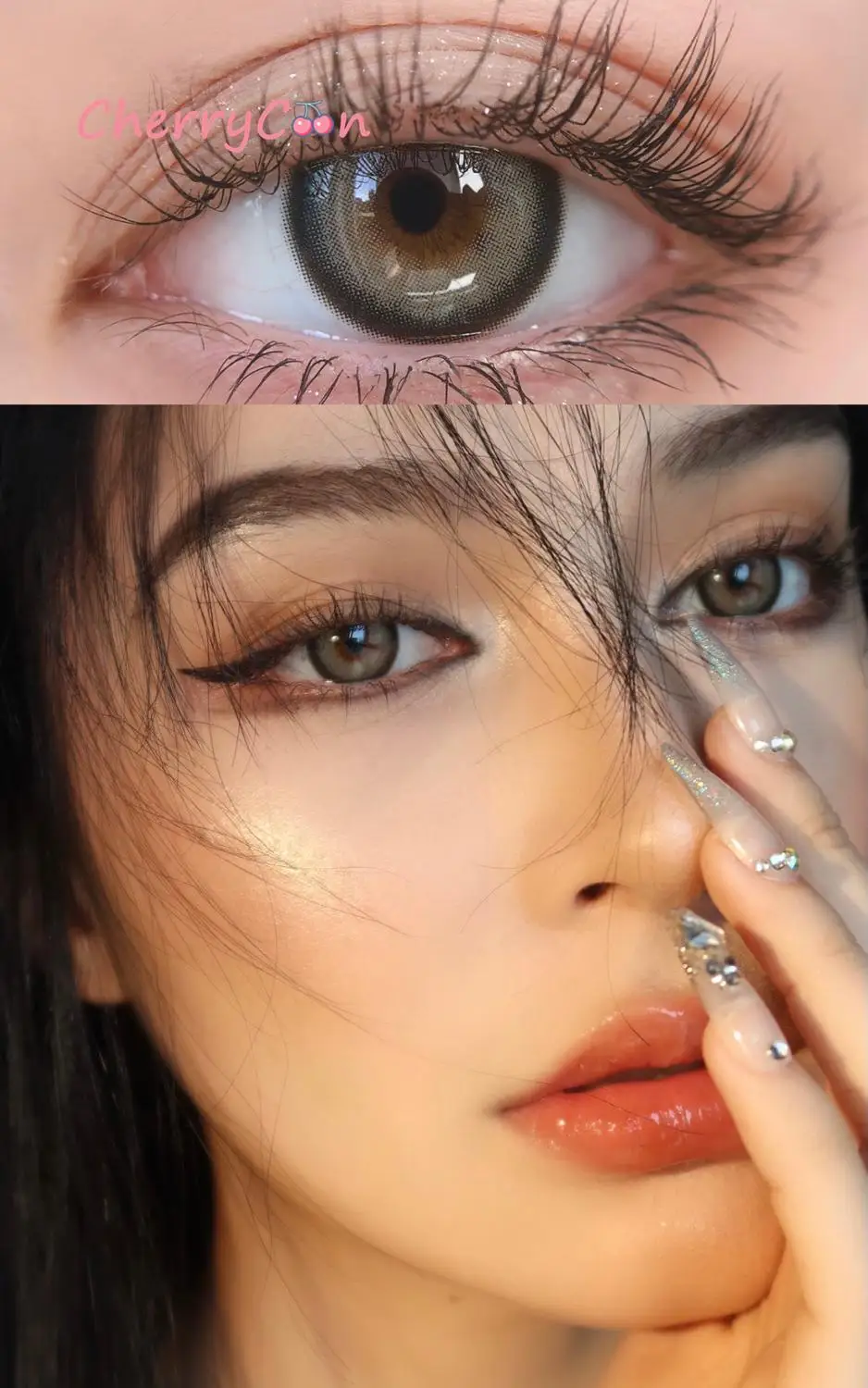 cherrycon black swan unique ring circle contact lenses colored soft for eyes big beauty pupil contact lens myopia prescription free global shipping