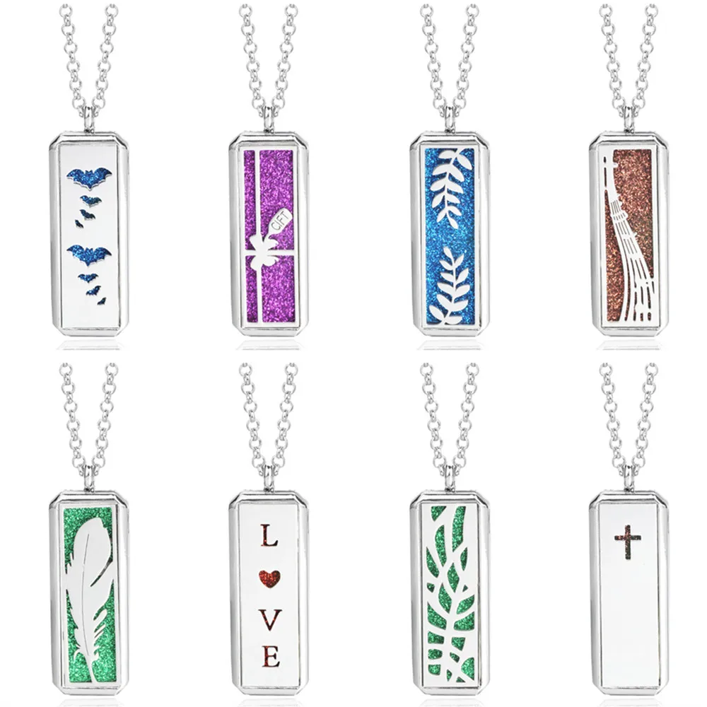 Оптовая продажа квадратное ожерелье для ароматерапии романтическое с