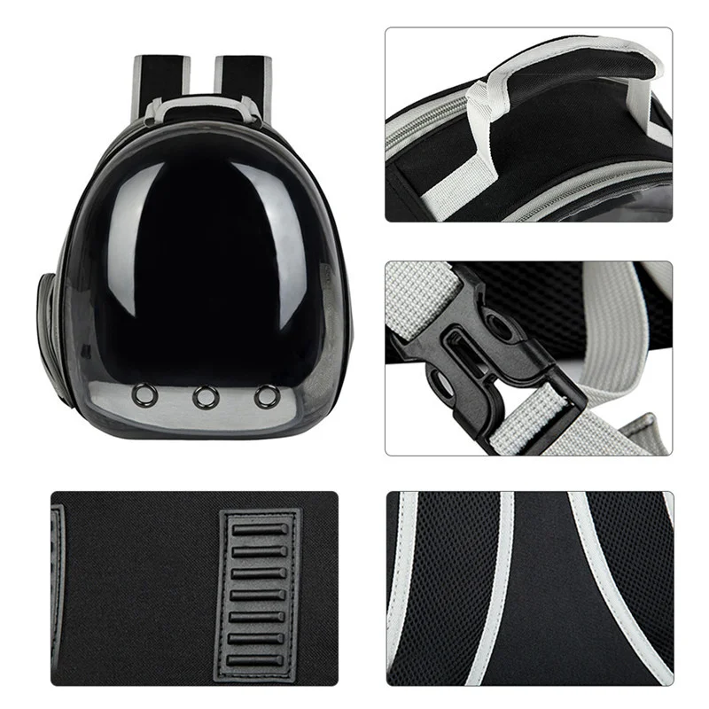 

Breathable Pet Cat Backpack Transparent Space Capsule Small Pet Carrying Cage Outdoor Traveler Puppy Kitten Expand Space dog bag