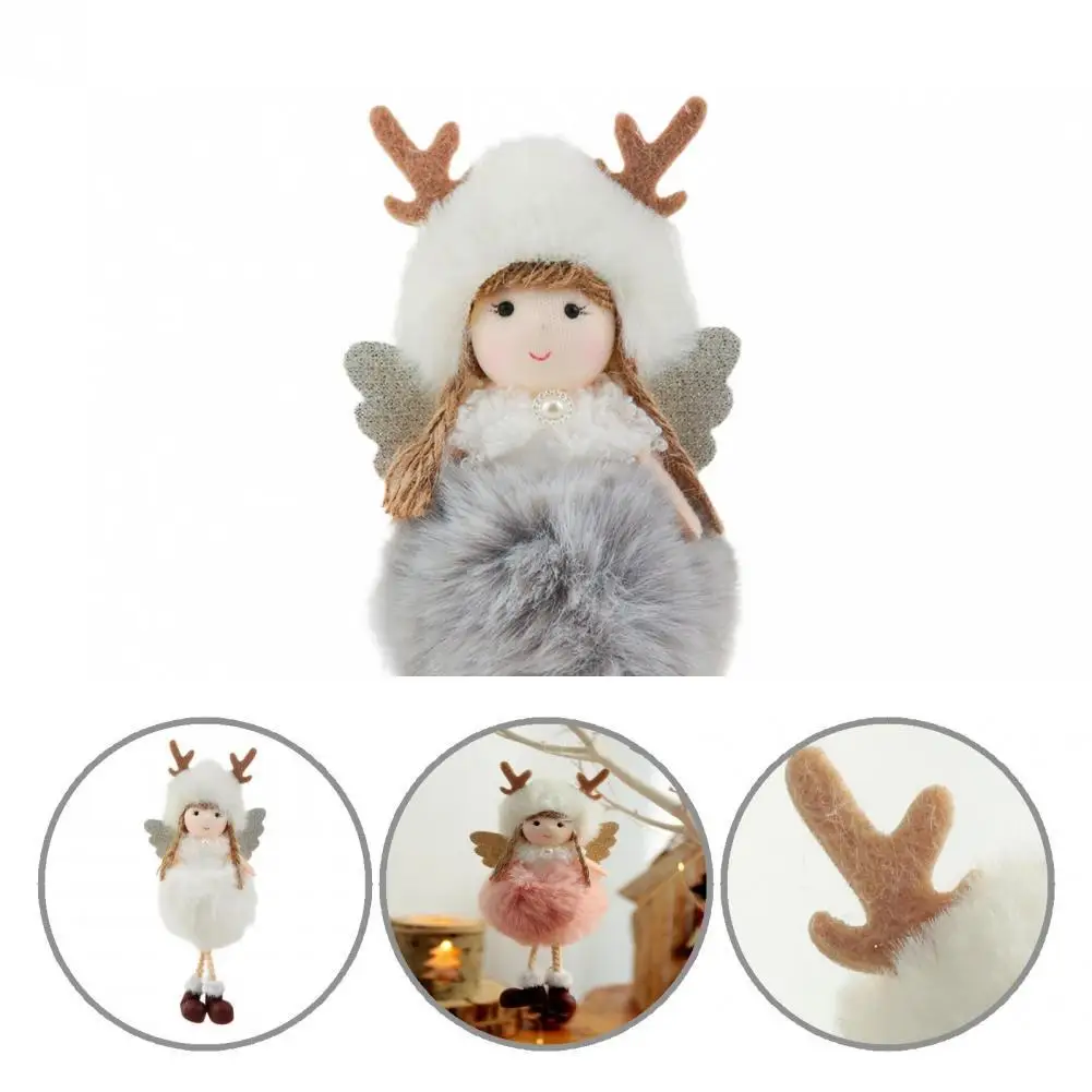 

Fabric Creative Holy Angel Christmas Pendant Soft Xmas Tree Pendant Girl Shape for Party