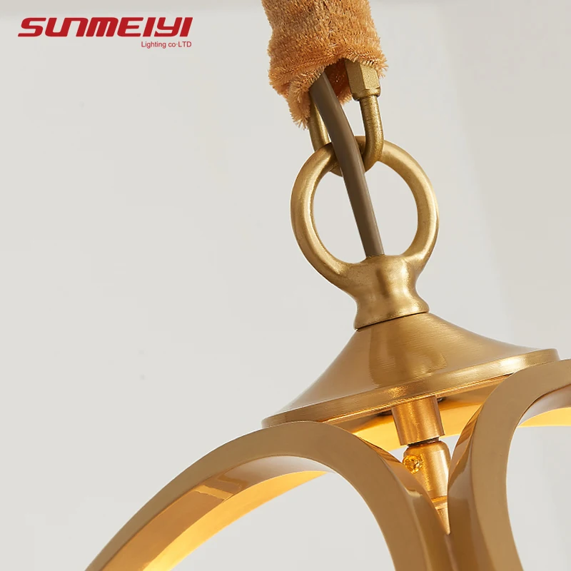 

Luxury LED Copper Chandeliers Lamp For Bedroom Living room Bar Retro Gold Chandelier with Chain Home Lights lampara candelabro