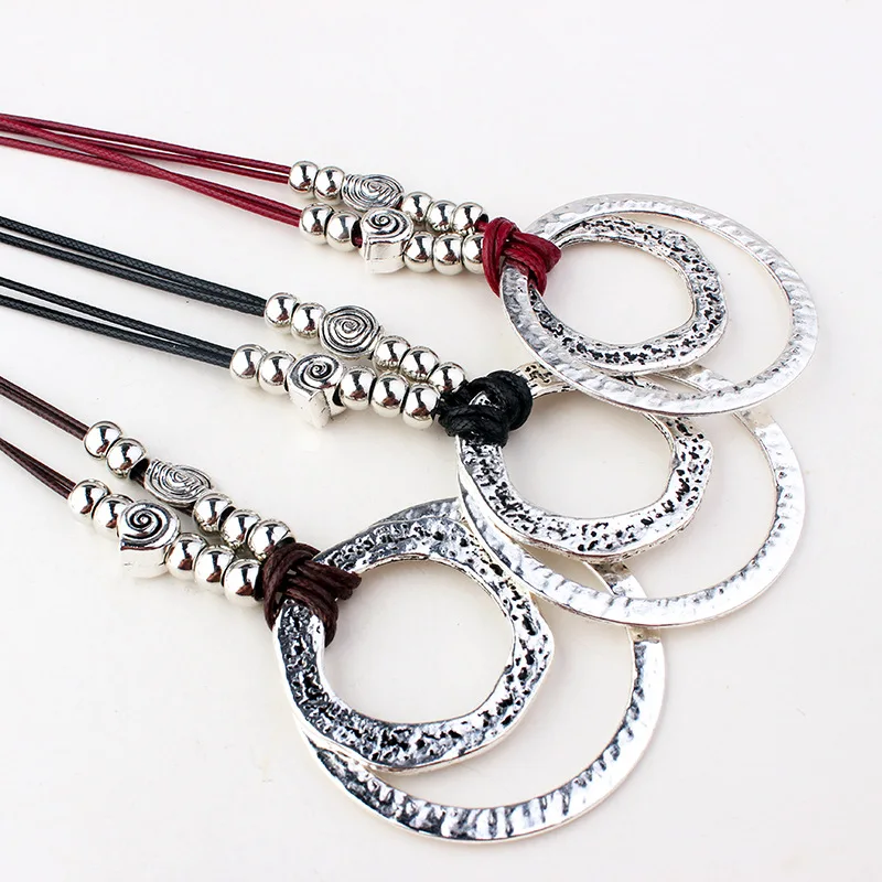 Женская Длинная цепочка ожерелье из бисера винтажное ручной работы аксессуары