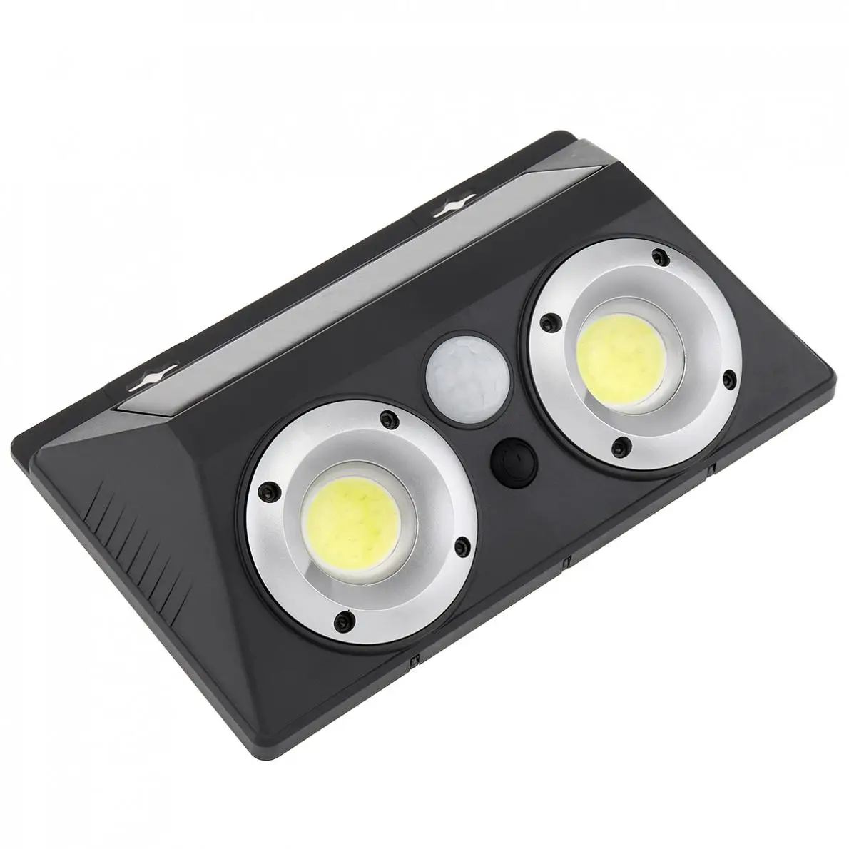 

Waterproof Conjoined Double COB LED Rechargeable Solar Power PIR Motion Sensor Wall Light with Optical Lens for Garden / Yard