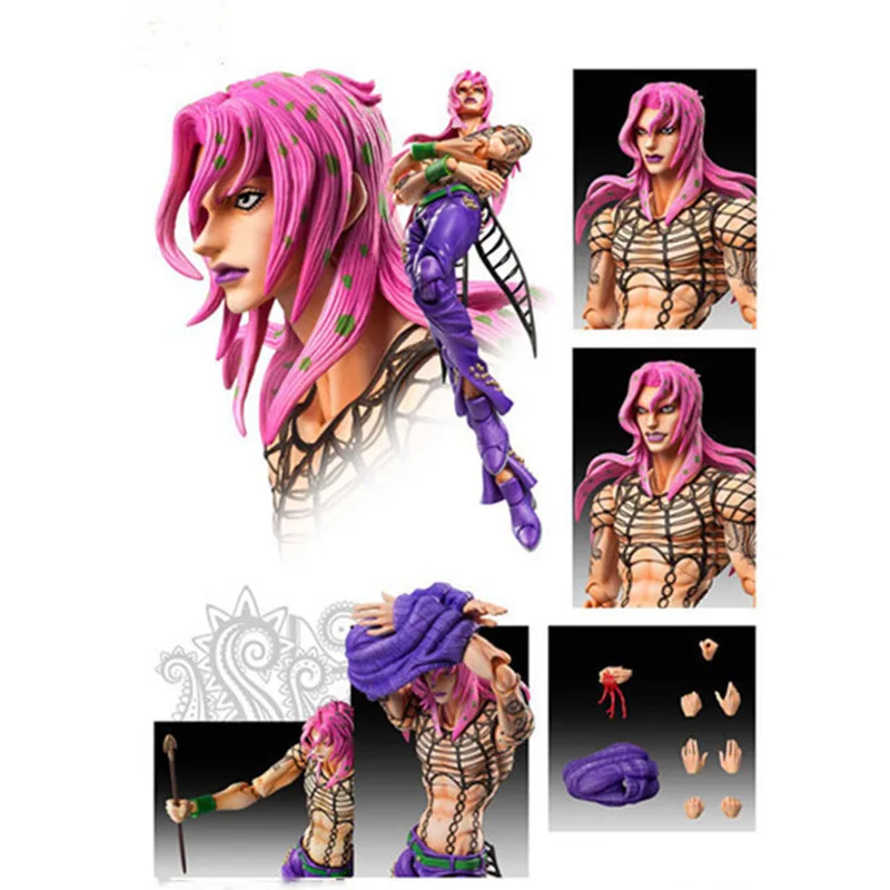 

Newest 15cm Anime Figure Jojos Bizarre Adventure King Crimson Diavolo Movable Action Figure Toys Model Decoration Gifts Dolls