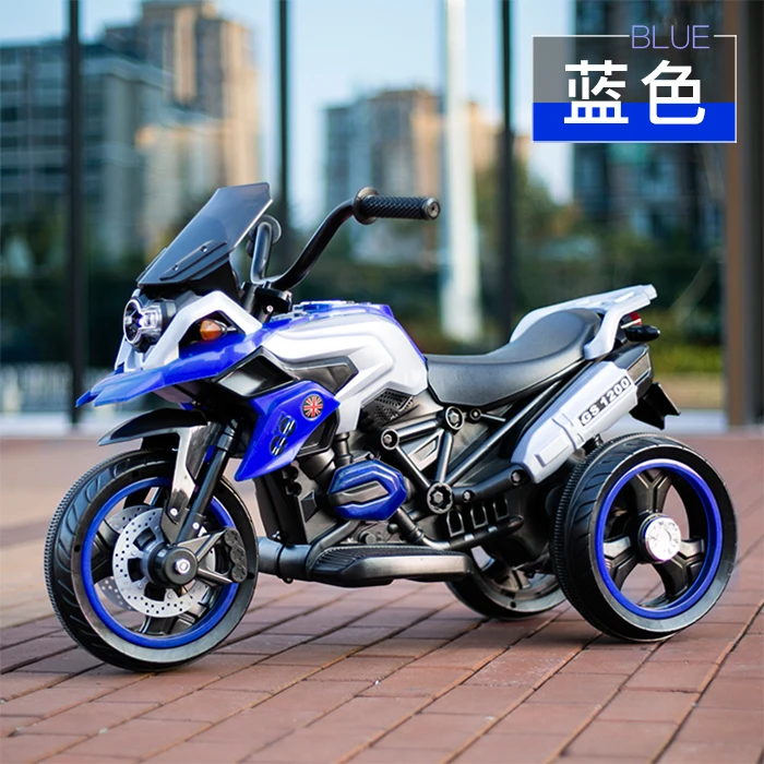 Электрический мотоцикл с зарядкой для мальчиков коляска трицикл детский