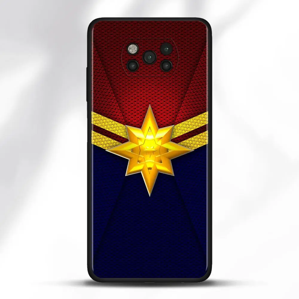 Marvel superhero logo Case For Xiaomi POCO X3 M3 Pro X3 NFC X3 F3 GT F1 Cover for Mi Civi  11T 10T Pro 9T 11 Note 10 Lite Funda