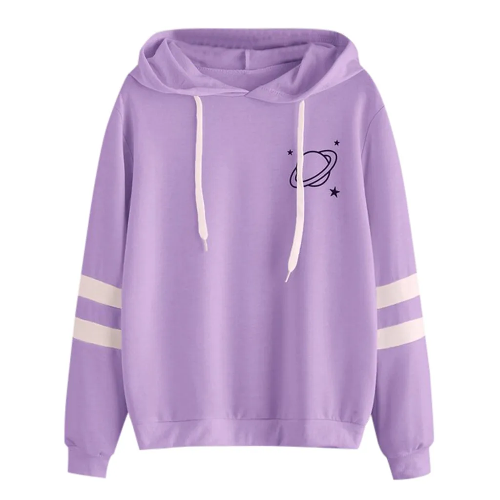 Женская толстовка с капюшоном и длинным рукавом Корейская принтом
