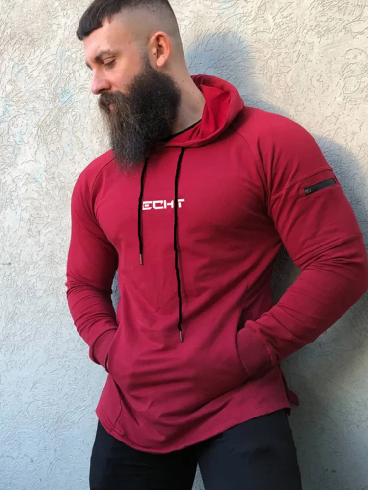 

2019 New series Long sleeve Hoodies Men casual Fashion Brand Solid Fitness bodybuilding Sportswear Sweatshirt MenS Tracksuits