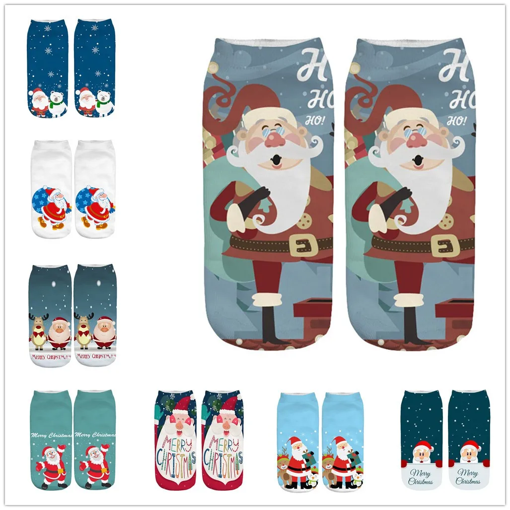 Носки рождественские носки повседневные для работы и бизнеса 3D Рождественский