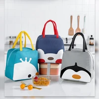 cartoon lunch tote bag for kids child students bento box food container handbag insulation thermos cooler bag pouch for children