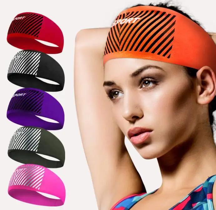 Мужская и женская спортивная эластичная Нескользящая повязка на голову для