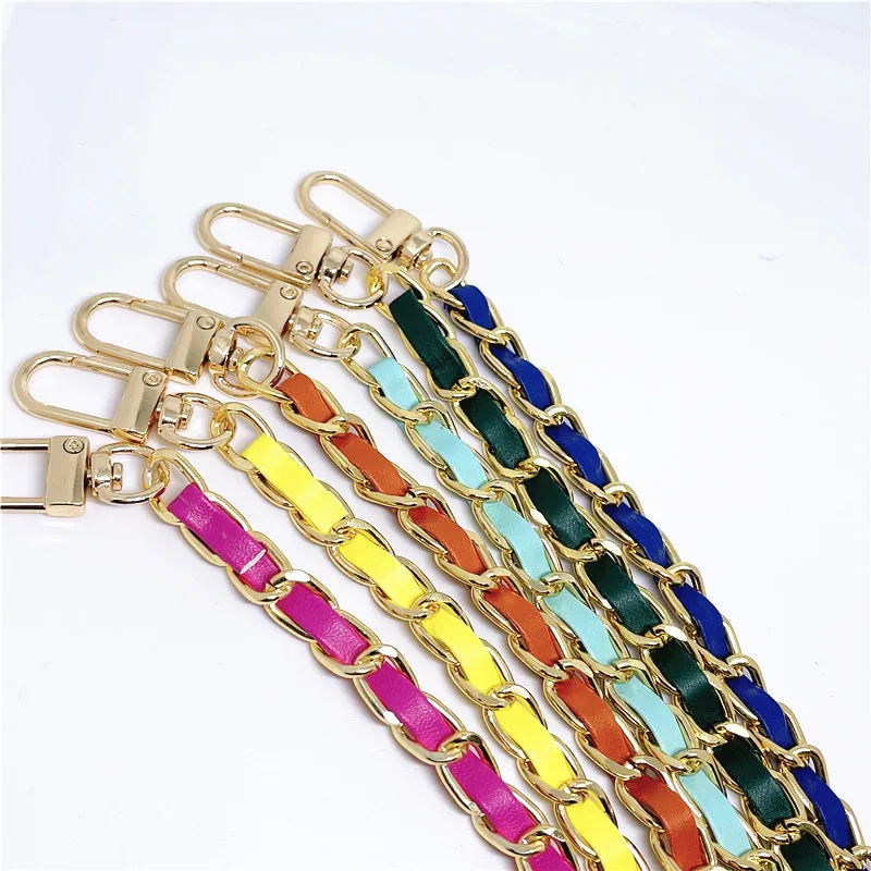 crossbody shoulder strap crossbody long chain for cell phone case pu leather metal chain accessories lanyard halter long rope free global shipping