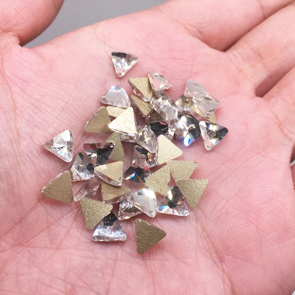 30 шт. стеклянные кристаллы стразы камни для дизайна ногтей украшения полировка