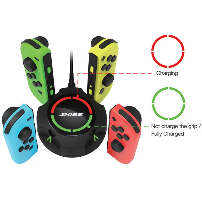 Контроллер с 4 док станциями для Nintendo Switch Joy Con|Зарядные устройства| |