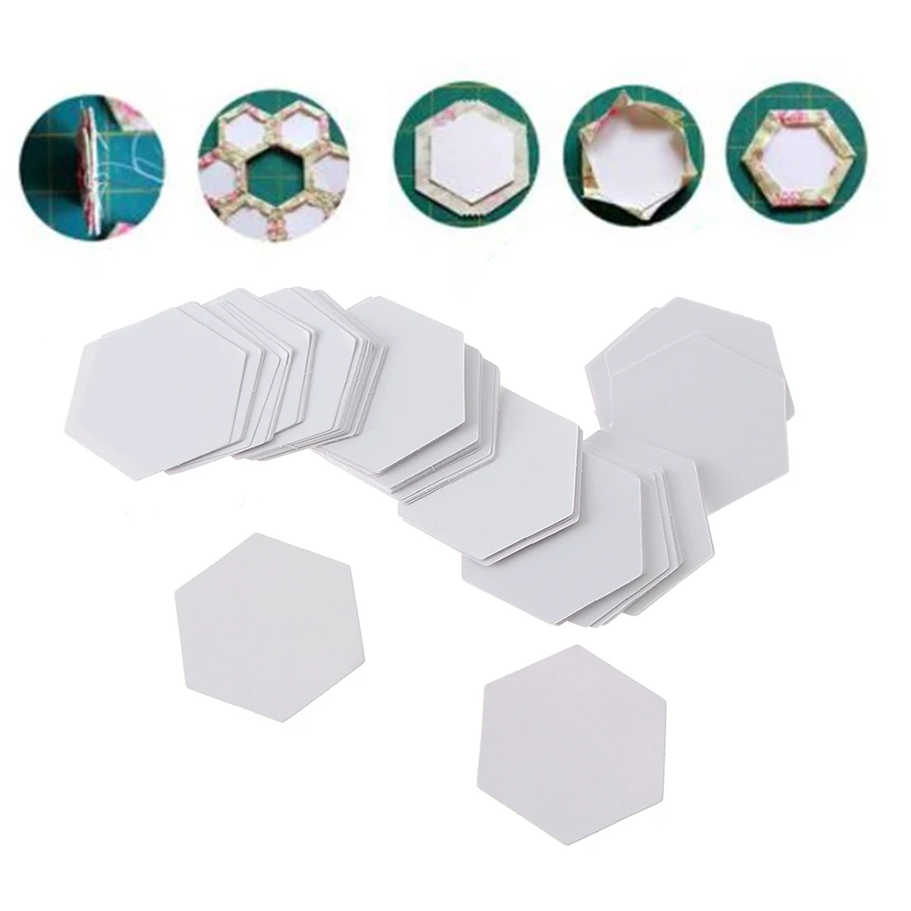 Шестигранные шаблоны для лоскутного шитья бумаги рукоделия швейная ткань ручной