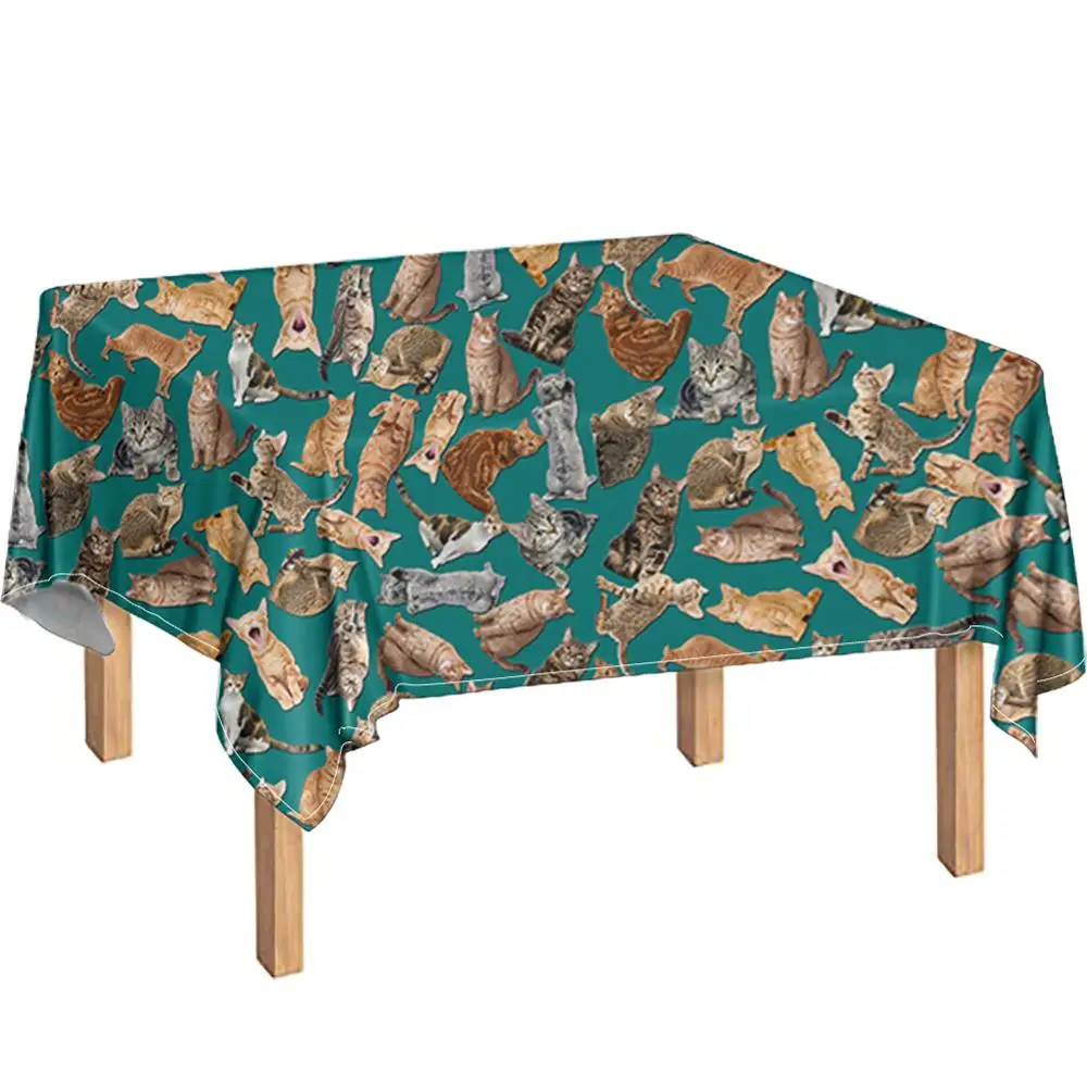 Скатерть кошка собака дизайн Скатерти прямоугольный Чай покрытие стола Кухня