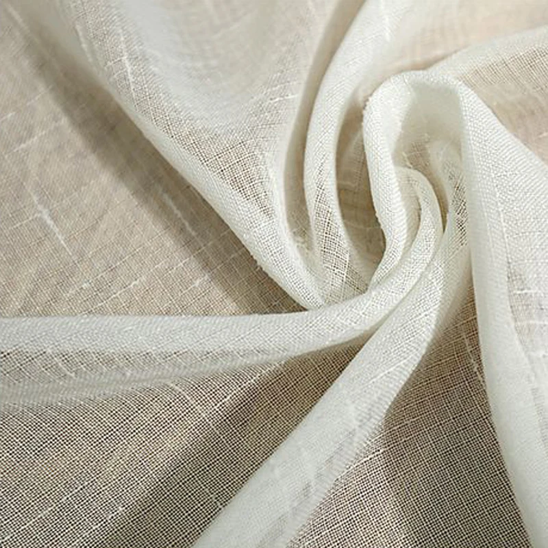 white tulle Высококачественный Серебряный жаккард с рисунком в виде листьев, шторы, драпировка для гостиной, спальни, на окно, белый тюль, ткань для кухни M223#4 - Цвет: white tulle