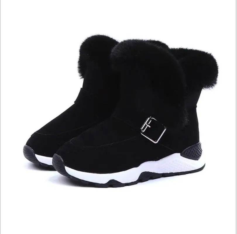 

Winter Warm Thicker Baby Children Snow Boots Anti-Slip Kids Boys Girls Martin Boots Plush Waterproof Children Shoes Sneakers