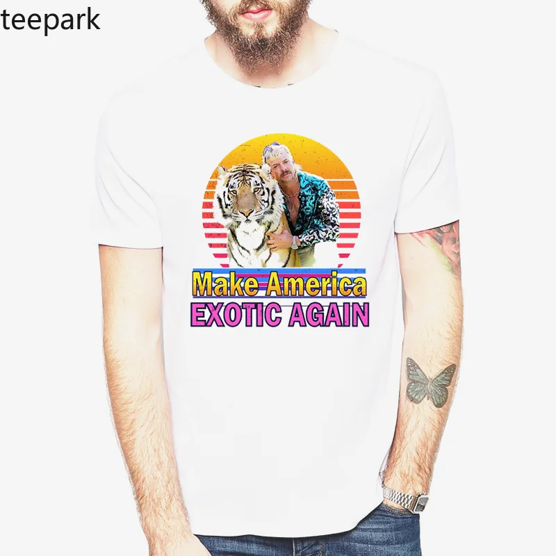 

2020 New Short-sleeved Tiger T shirt Male Funny Streetwear Casual Tshirt Homme Comfortable Breathable Hip-hop T-shirt