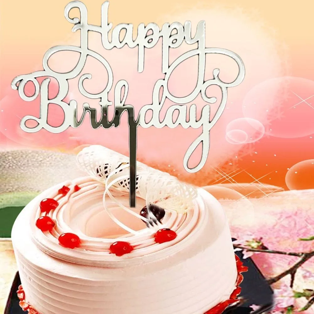 Свадебные украшения торта Топпер акриловый декор с днем рождения товары для