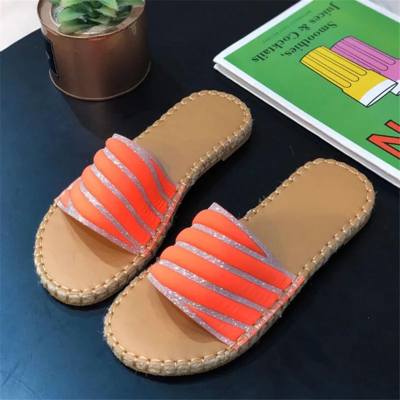 Цветные женские шлепанцы 2021 летние новые с открытым носком повседневные на
