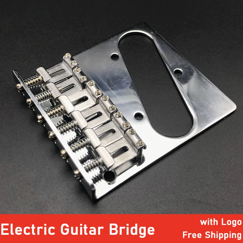 

Электрогитара сборка моста Tele Bridge 6 струнное Седло Для TL сменный фиксатор для электрогитары с логотипом FD хром