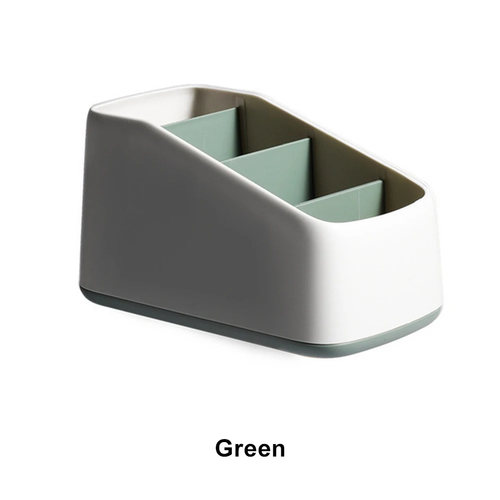 

1PC Multi-function Plastic PP Desktop Storage Box Case 4 Grid Sub-grid Make up Cosmetic Holder Desk Pen Pencil Organizer