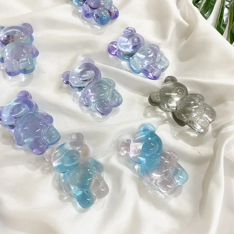 INS симпатичный градиентный Медведь Прозрачный держатель для телефона Griptok