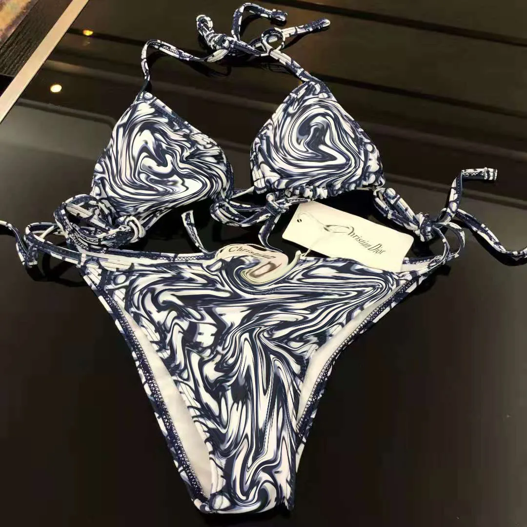 

2021 New 1pcs Ladies Split Swimwear Tide Brand Fashion Letter Ladies Swimwear Summer Beach Pool Wear XL
