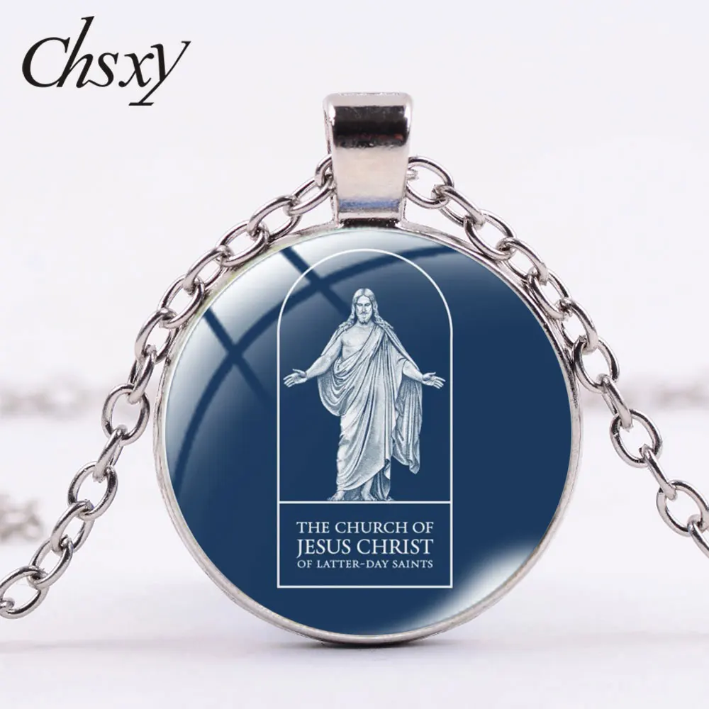 CHSXY рельефное общество Lds мормоны Иисуса Христа ожерелье с художественным узором