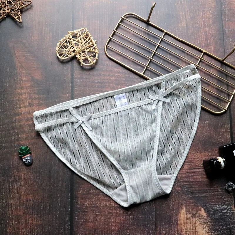 lace seamless panties thin hollow ladies low-waist underwear women ice silk transparent women's briefs bragas sexi mujer