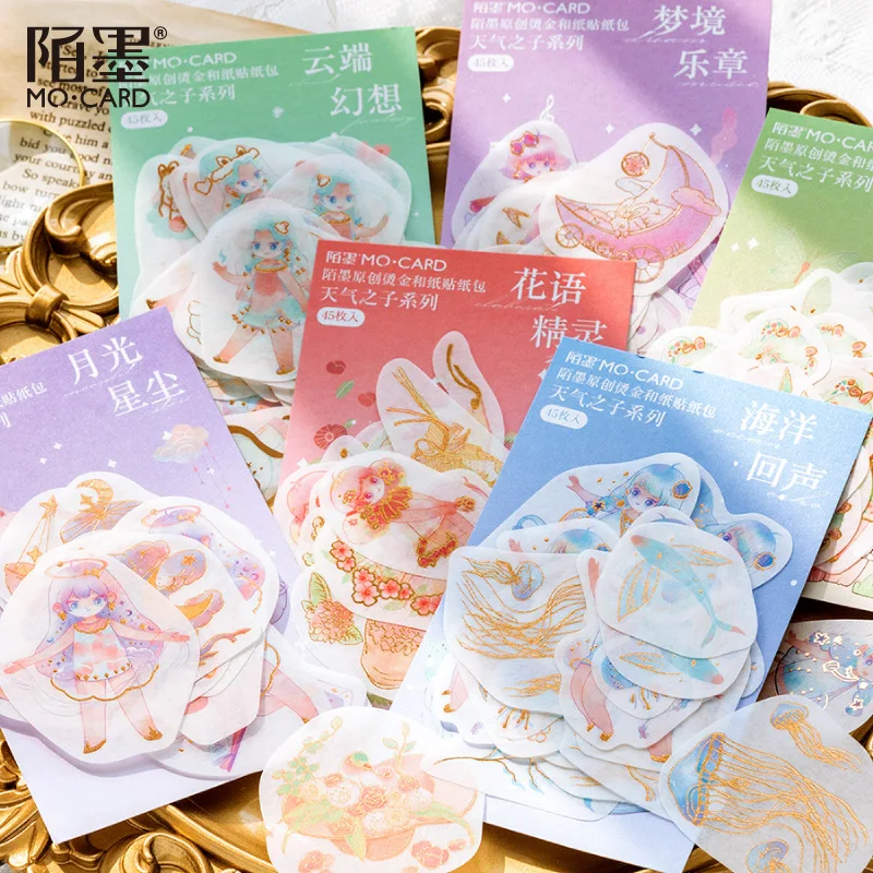 45 шт Kawaii фея платье с цветочным рисунком для Стикеры набор милыми животными