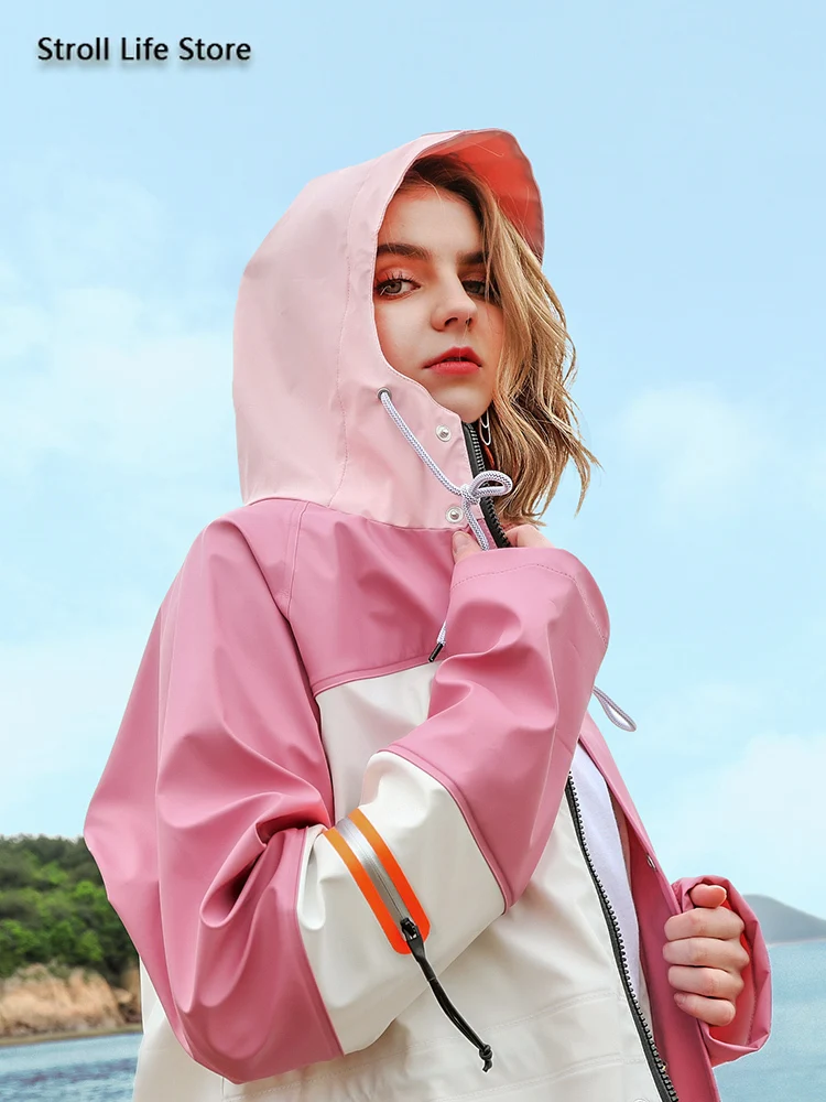 Водонепроницаемая ветровка для взрослых длинная уличная куртка мужчин и женщин